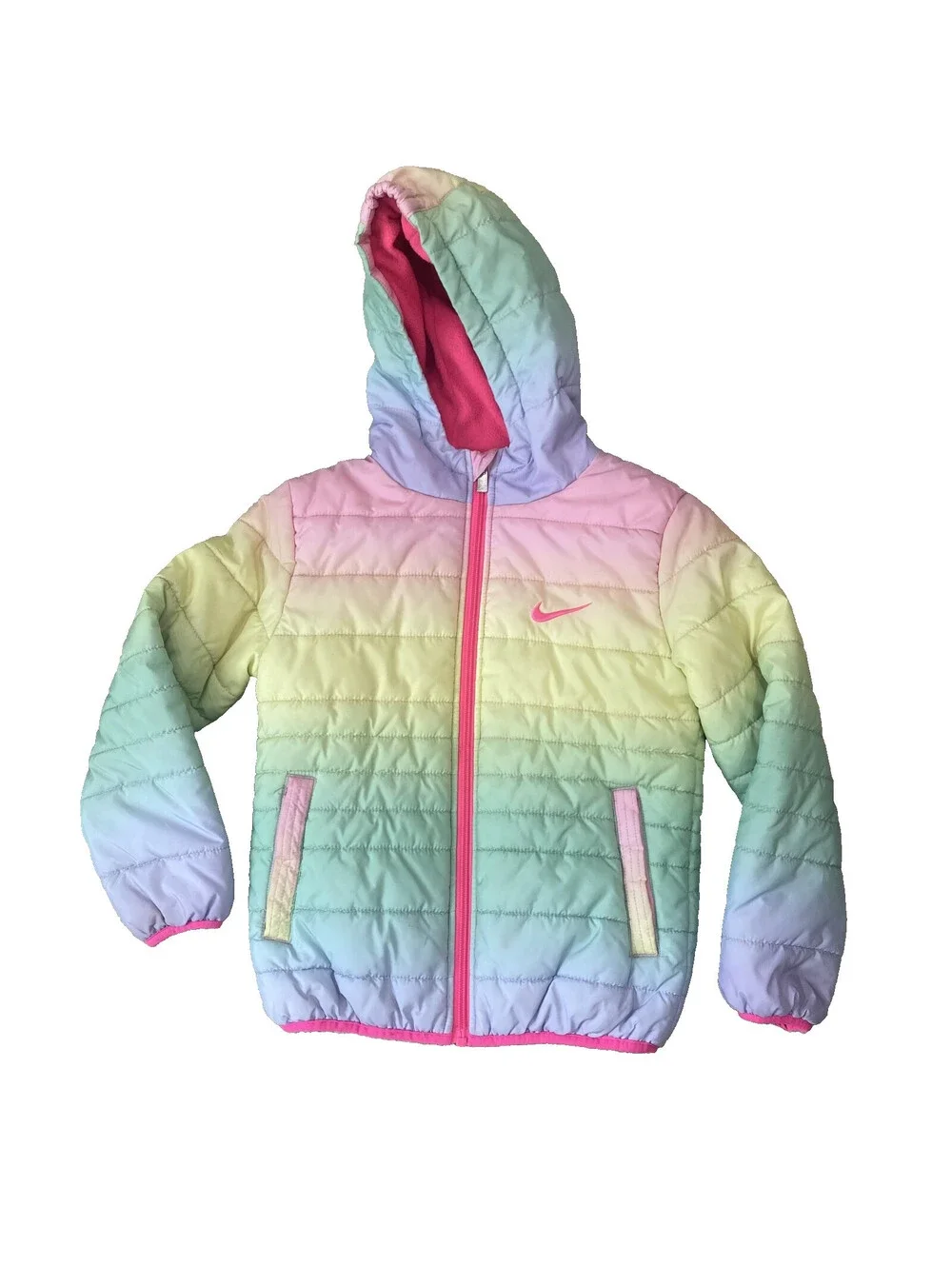 Nike Rainbow Kids Jacket Size 6-7 Years Girls Hooded